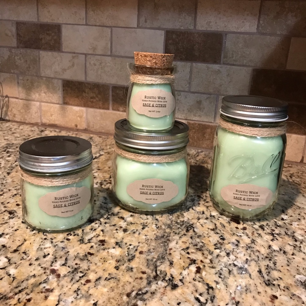 One (1) Sage & Citrus Scented Candle
